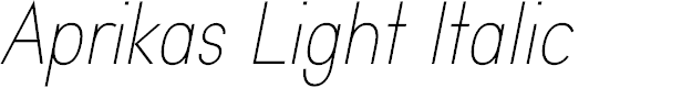Preview image for Aprikas Light Italic Demo