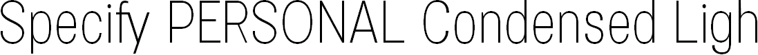 Preview image for Specify PERSONAL Condensed Light