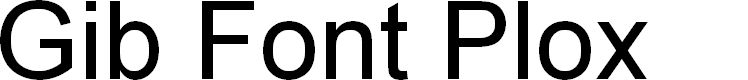 Preview image for Gib Font Plox