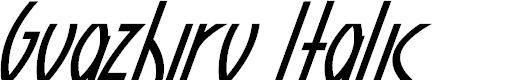 Preview image for Guazhiru Italic