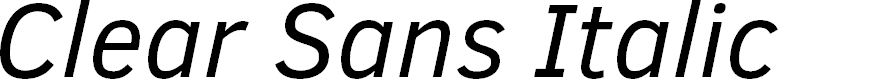 Preview image for Clear Sans Italic