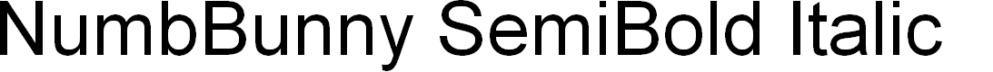 Preview image for NumbBunny SemiBold Italic