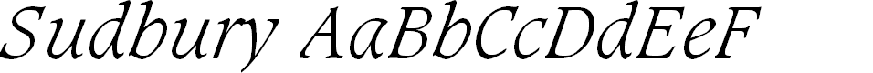 Preview image for Sudbury Light Italic
