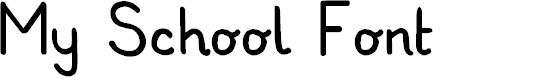 Preview image for My School Font PG