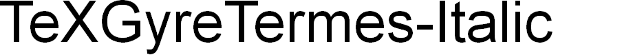 Preview image for TeXGyreTermes-Italic
