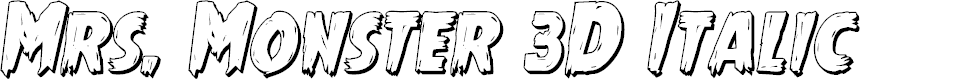 Preview image for Mrs. Monster 3D Italic