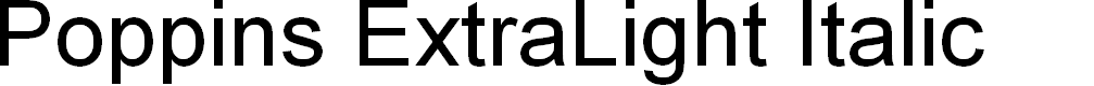 Preview image for Poppins ExtraLight Italic