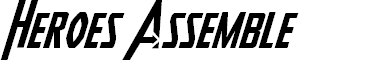 Preview image for Heroes Assemble Italic