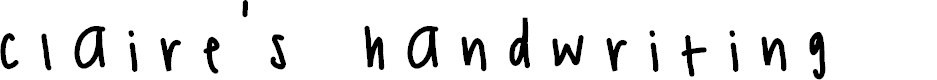 Preview image for claire's handwriting