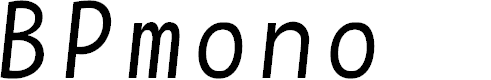 Preview image for BPmono Italic