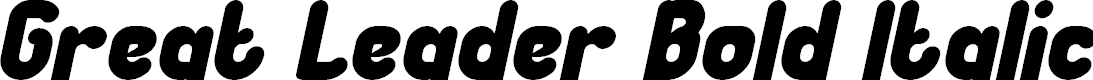 Preview image for Great Leader Bold Italic