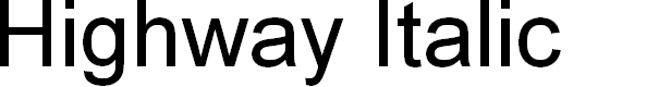 Preview image for Highway Italic