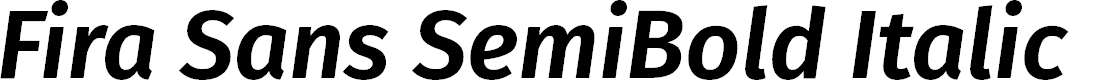 Preview image for Fira Sans SemiBold Italic