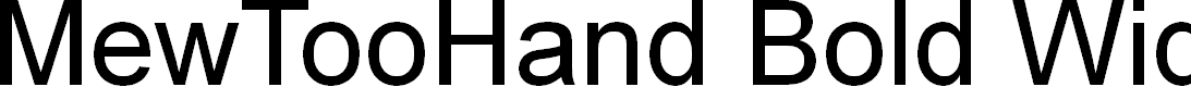 Preview image for MewTooHand Bold Wide Leftalic