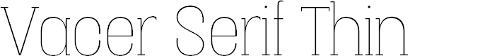 Preview image for Vacer Serif Personal Thin