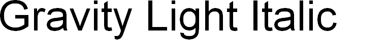 Preview image for Gravity Light Italic