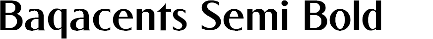 Preview image for Baqacents Semi Bold