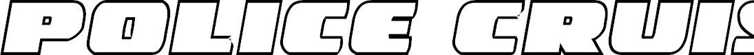 Preview image for Police Cruiser Outline Italic