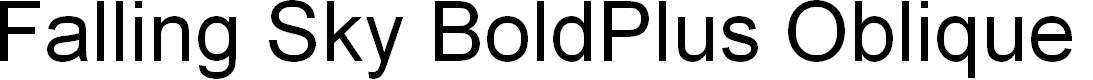 Preview image for Falling Sky BoldPlus Oblique