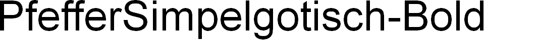 Preview image for PfefferSimpelgotisch-Bold