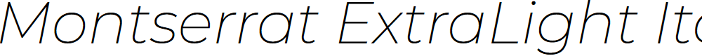 Preview image for Montserrat ExtraLight Italic