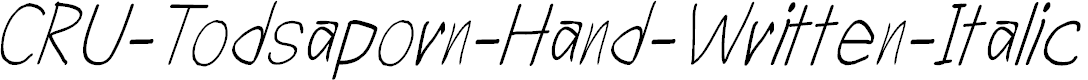 Preview image for CRU-Todsaporn-Hand-Written-Italic