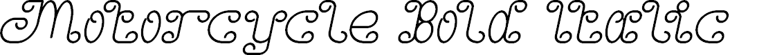 Preview image for Motorcycle Bold Italic