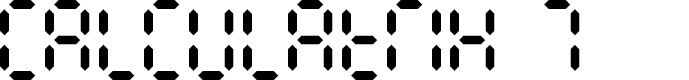 Preview image for Calculatrix 7 Regular