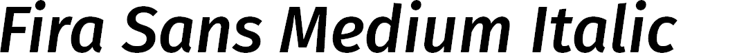 Preview image for Fira Sans Medium Italic