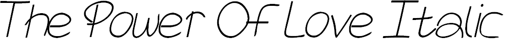 Preview image for The Power Of Love Italic