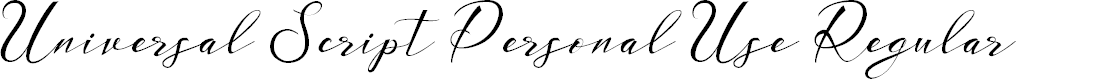 Preview image for UNIVERSAL SCRIPT Personal Use Regular