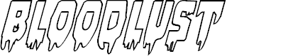 Preview image for Bloodlust Outline Italic