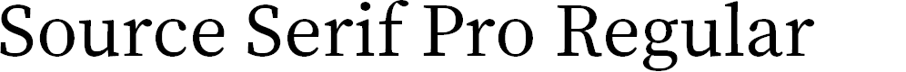 Preview image for Source Serif Pro Regular