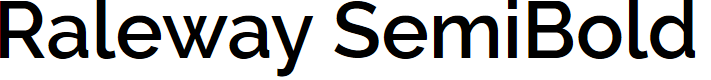 Preview image for Raleway SemiBold