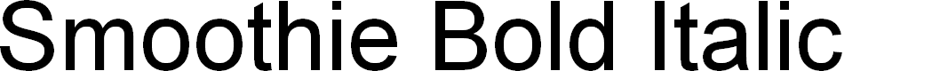 Preview image for Smoothie Bold Italic