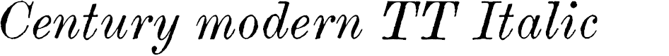 Preview image for Century modern TT Italic