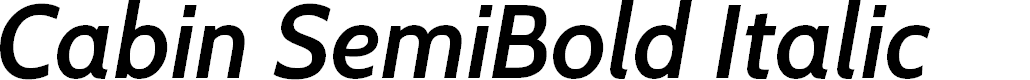 Preview image for Cabin SemiBold Italic