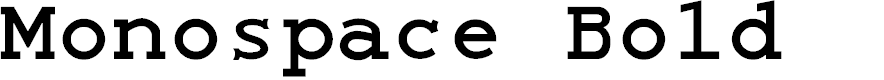 Preview image for Monospace Bold