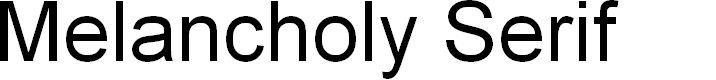 Preview image for Melancholy Serif