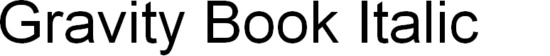 Preview image for Gravity Book Italic