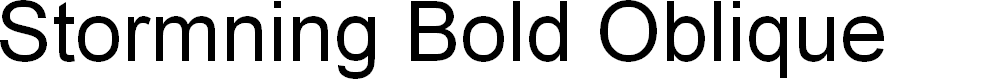Preview image for Stormning Bold Oblique
