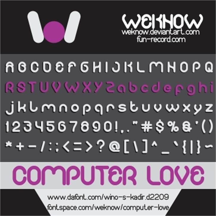 Download COMPUTER LOVE Font - FontSpace