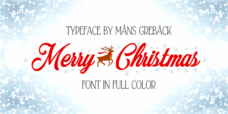 Merry Christmas Color Font design graphic