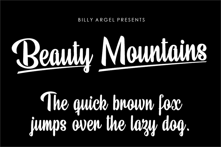 Beauty Mountains Personal Use Font design text