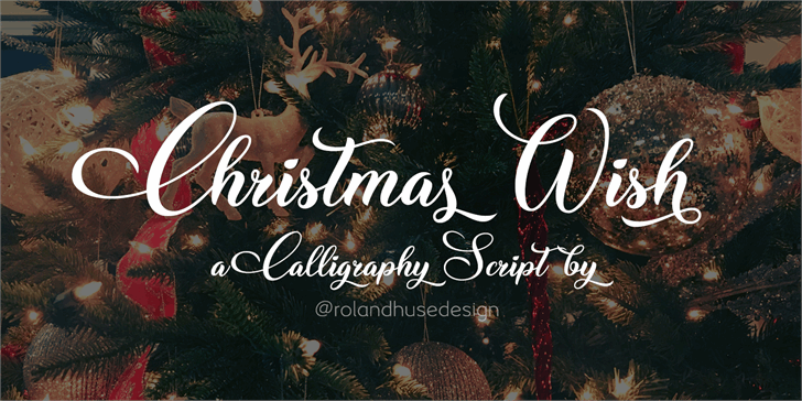 Christmas Wish Calligraphy Call Font text design