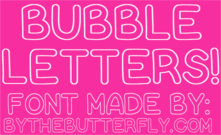 aesthetic bubble letters font